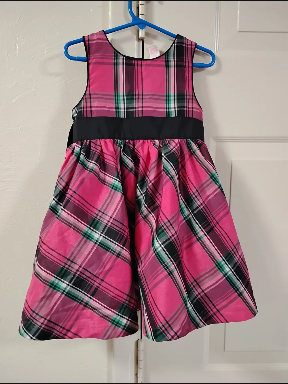 OshKosh B'gosh Pink Plaid Dress with Black & Green Accents